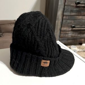 Warm womens fleece lined hat